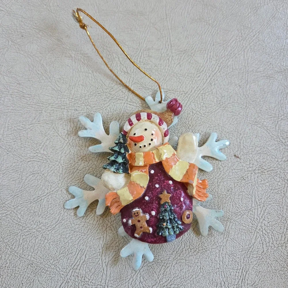 Snowflake Snowman Christmas Ornament Tree Holiday Decoration Winter Decor‎